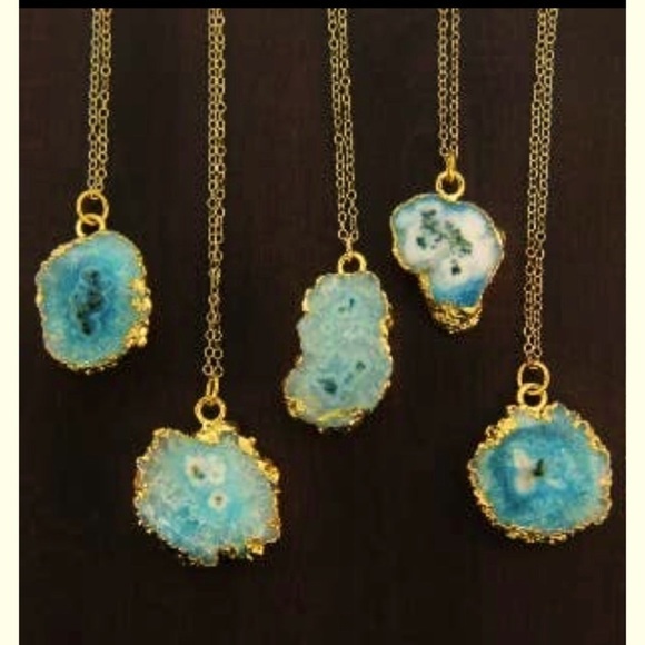 Sosie Designs Jewelry - Aqua Blue Solar Quartz Necklace - round